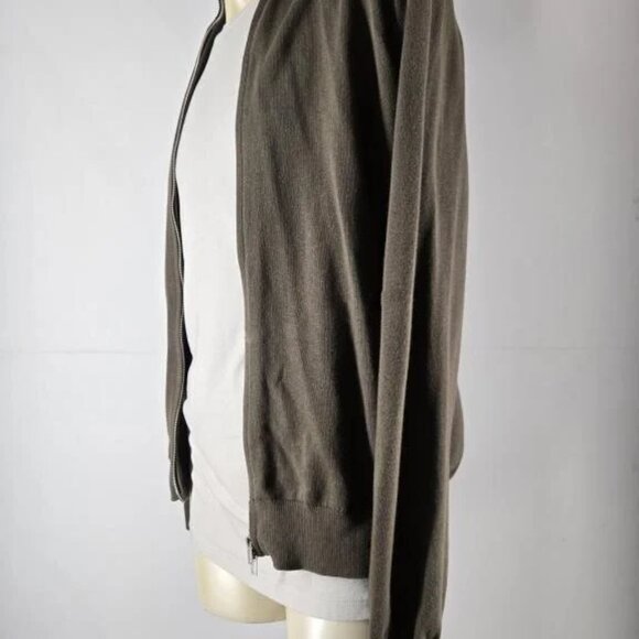 Massimo Dutti Olive Green Zip-up Cardigan (NWT) - Picture 2 of 10